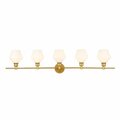 Cling Gene 5 Light Brass & Frosted White Glass Wall Sconce CL2954191